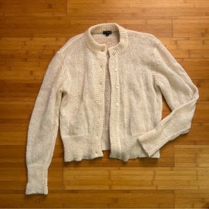 Ricky White Mohair Cardigan Size L